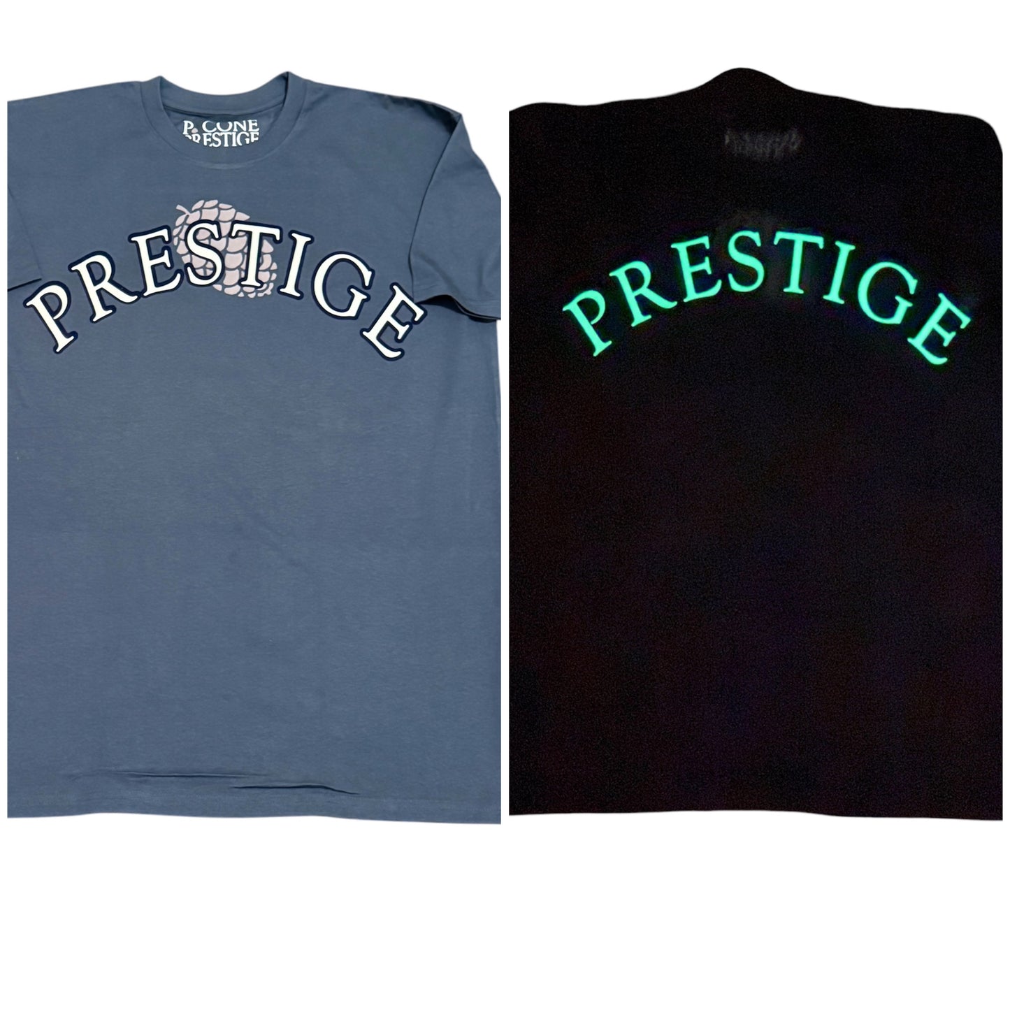 P. CONE PRESTIGE BRAND TEE (GLOWING PRESTIGE) NAVY/GREY