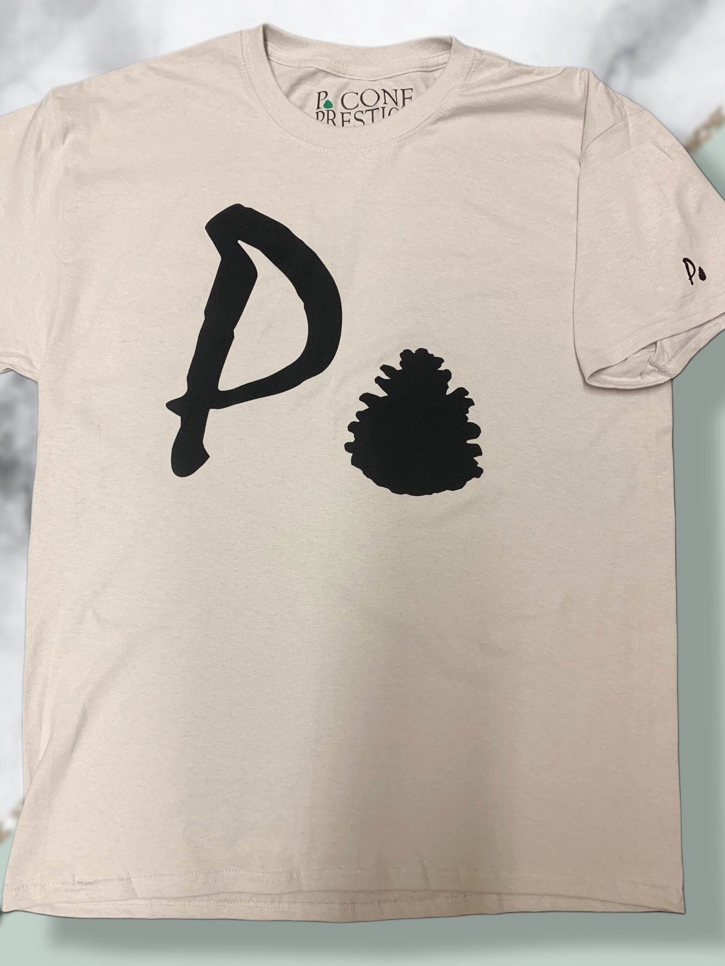 P. CONE PRESTIGE T-SHIRT (BLACK OVER LIGHT TAN)
