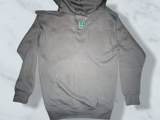 P. CONE HOODIE BLACK N GREEN (FRONT, BACK)