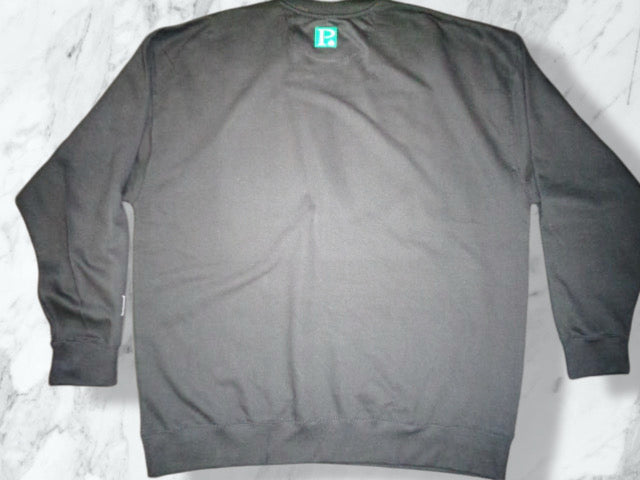 P. CONE THIN LONG SLEEVE GREEN N WHITE (FRONT, BACK)