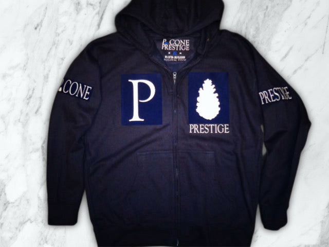 P. CONE HOODIE NAVY N WHITE OVER NAVY (FRONT, BACK)