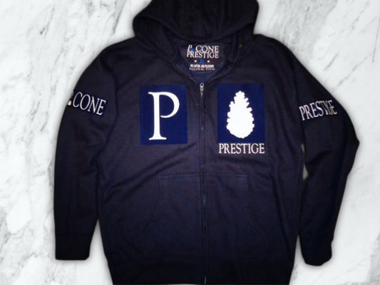 P. CONE HOODIE NAVY N WHITE OVER NAVY (FRONT, BACK)